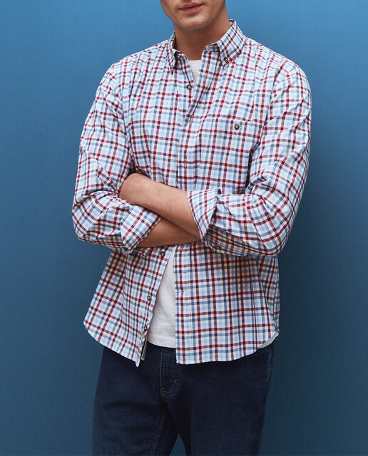 Imagen 0 de Camisa de hombre tejido perchado
