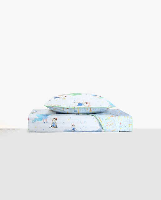 Imagen 0 de Juego de funda nórdica reversible algodón Pinocho Mini Home - El Corte Inglés