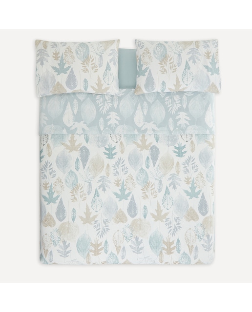 Imagen 0 de Juego de funda nórdica franela Hojas El Corte Inglés