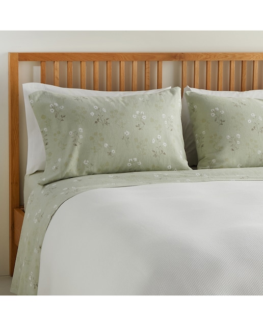 Imagen 0 de Juego de sábanas con bajera franela Dakota El Corte Inglés