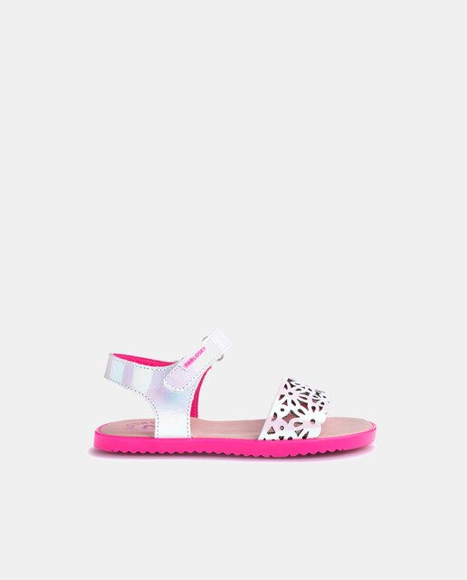 Imagen 0 de Sandalias abiertas de niña en piel con cierre adherente