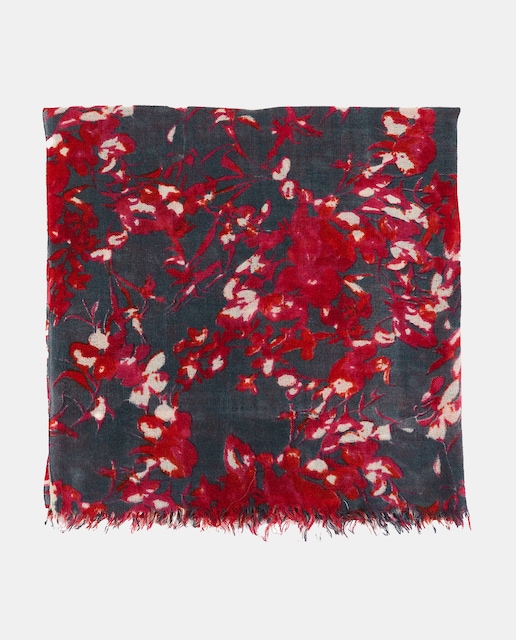 Imagen 0 de Fular de lana con estampado abstracto