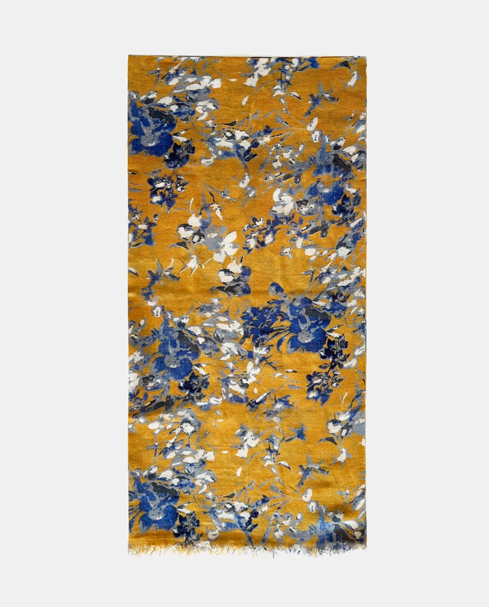 Imagen 0 de Fular de lana con estampado abstracto