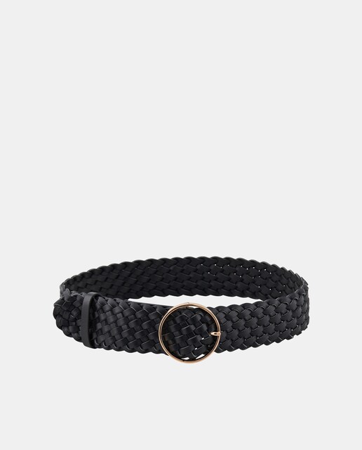 Imagen 0 de Cinturón efecto piel trenzado en negro