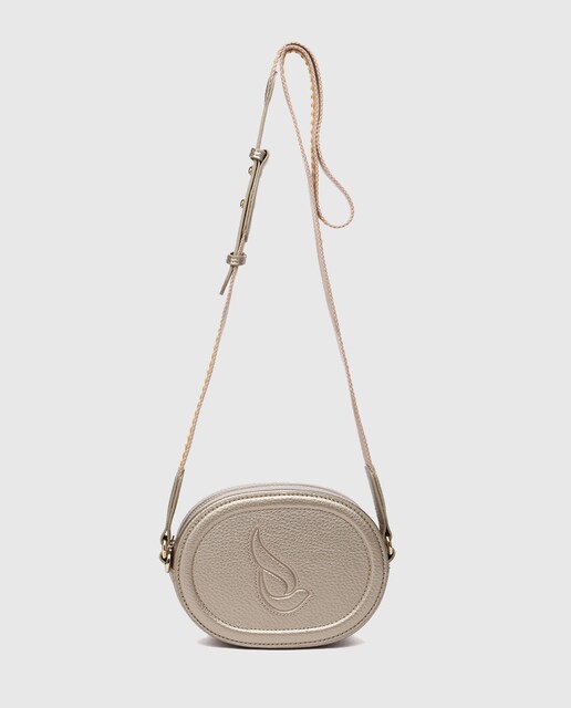 Imagen 0 de Bandolera de mujer en materiales reciclados en dorado