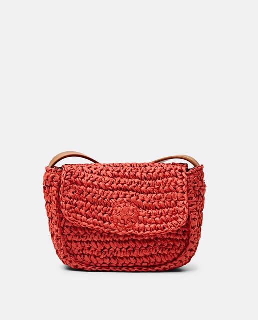 Imagen 0 de Bolso bandolera de mujer papel entretejido solapa