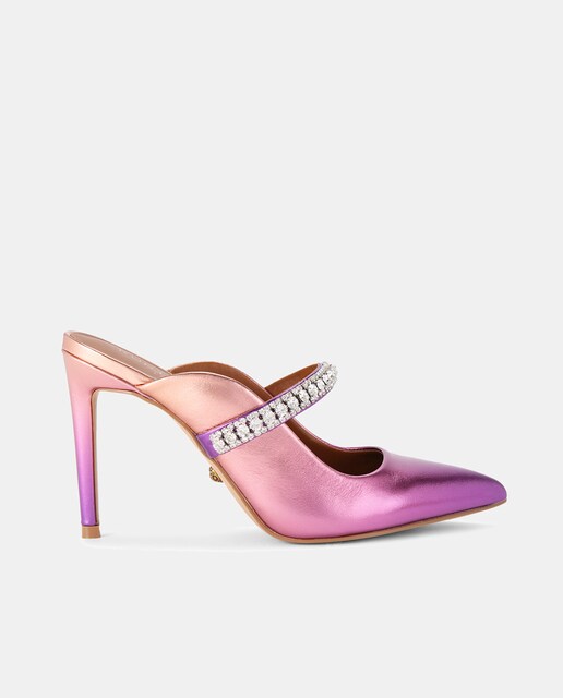 Imagen 0 de Mules Duke de mujer en piel con tacón de aguja