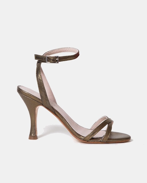 Imagen 0 de Sandalias de tacón Kate de mujer con puntera redonda tiras finas y tacón embudo