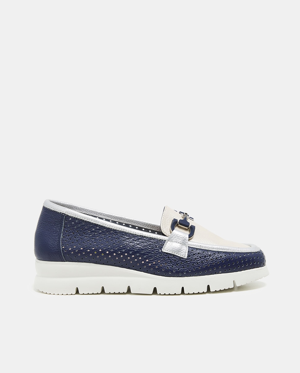 Imagen 0 de Mocasin multi en tono beig con calados