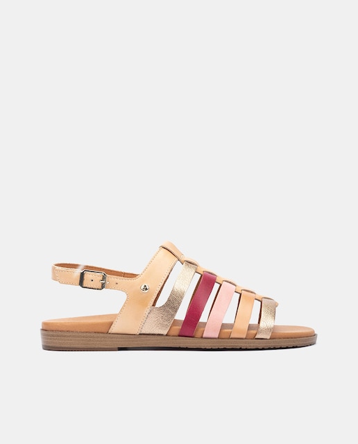 Imagen 0 de Sandalias planas Formentera de mujer en piel cierre hebilla