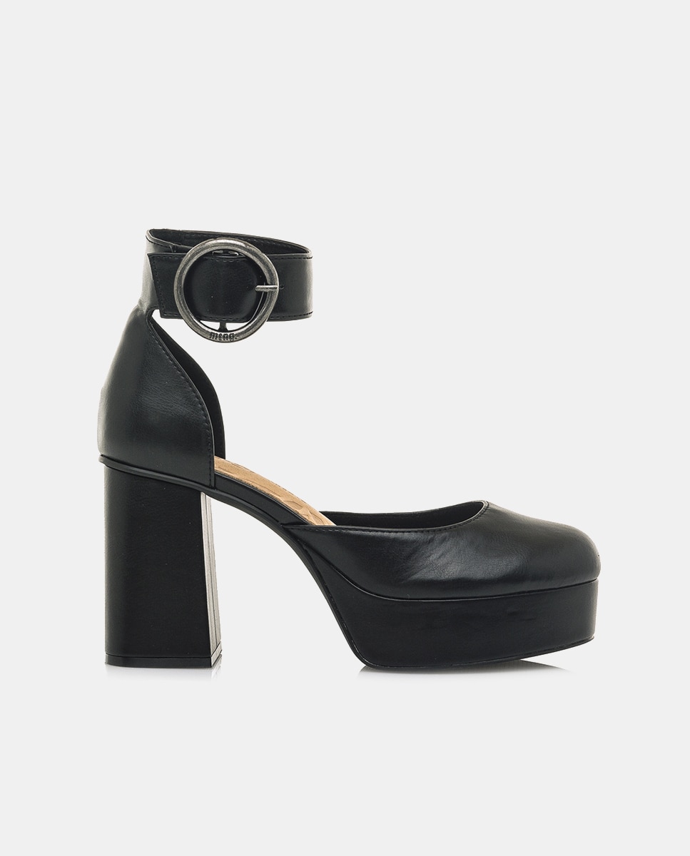 Imagen 0 de Zapatos de salón de mujer con plataforma pulsera al tobillo y tacón bloque