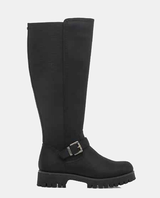 Imagen 0 de Botas de mujer en textil con hebilla y suela track