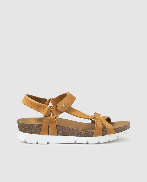 Imagen 0 de Sandalias de cuña de mujer Panama Jack de napa en color marrón