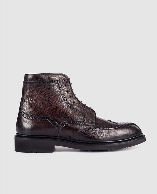 Imagen 0 de Botas de hombre de piel Magnanni de piel marrón con cremallera y cordones