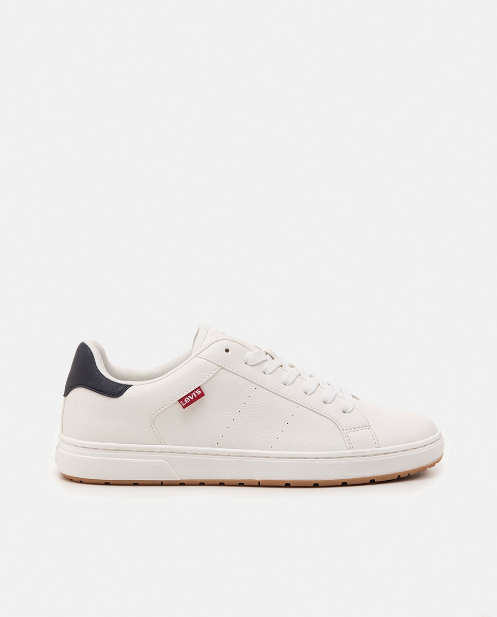 Imagen 0 de Zapatillas de hombre en blanco bajas tipo casco con logotipo lateral