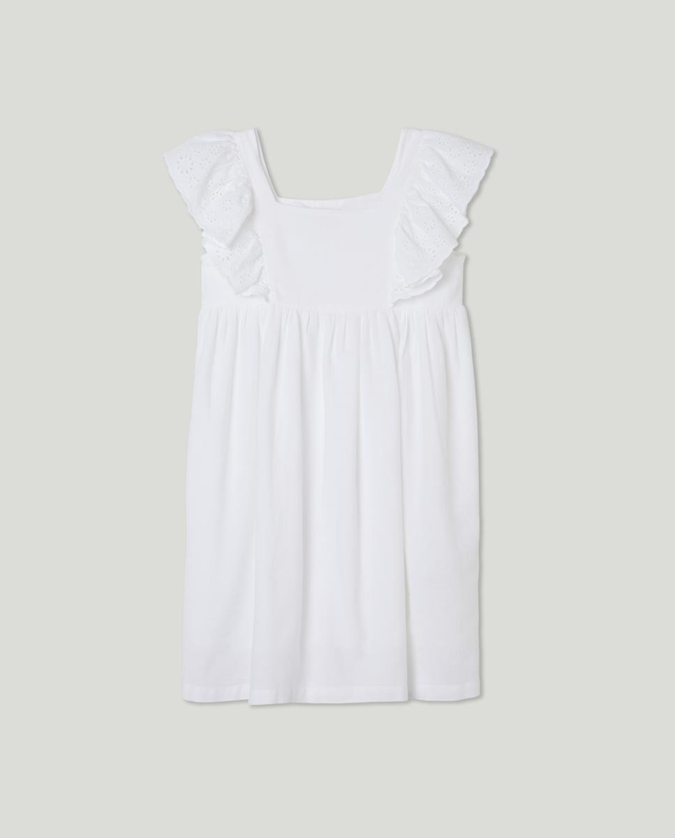 Imagen 0 de Vestido con lino manga schiffli