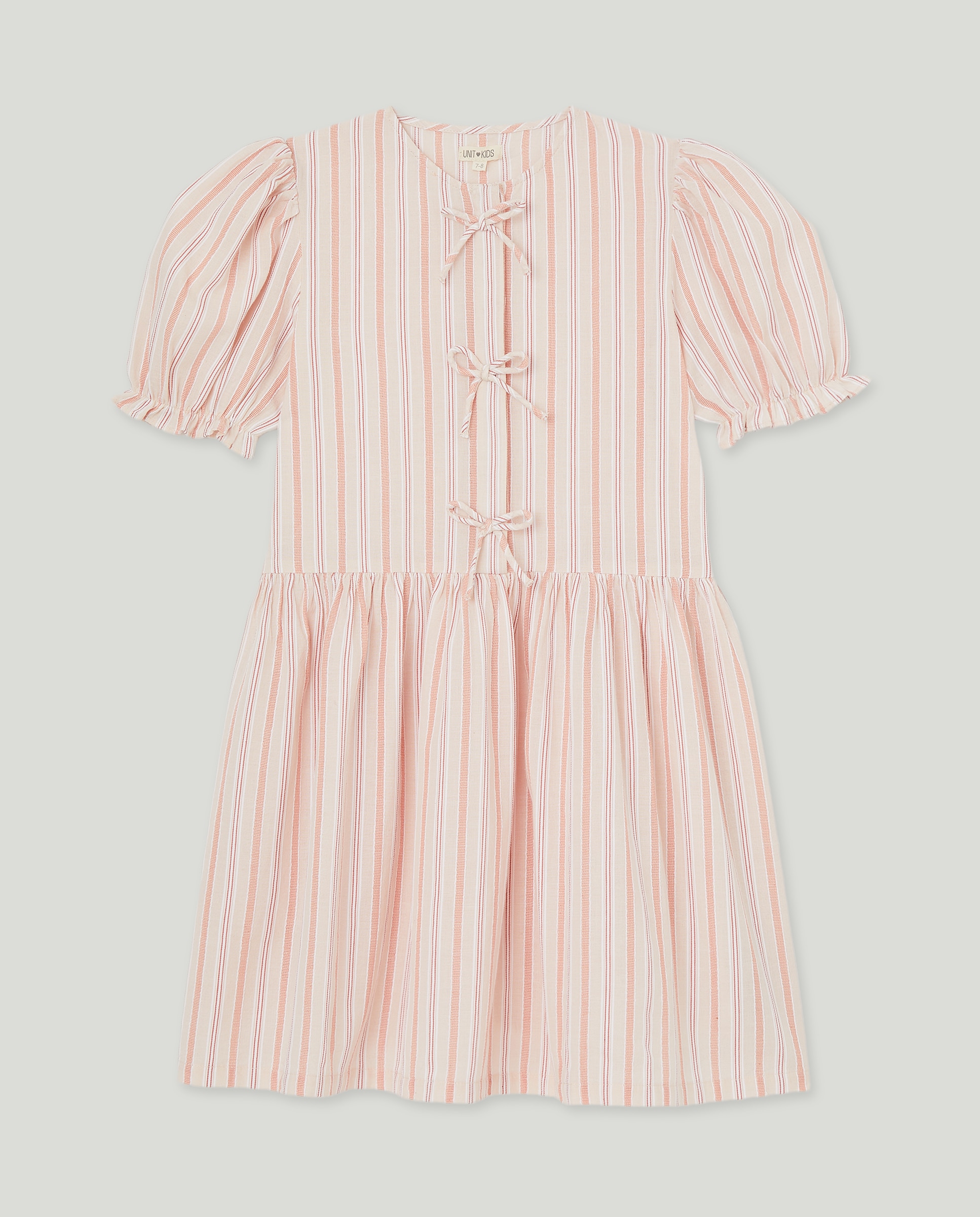 Imagen 0 de Vestido niña rayas lazos