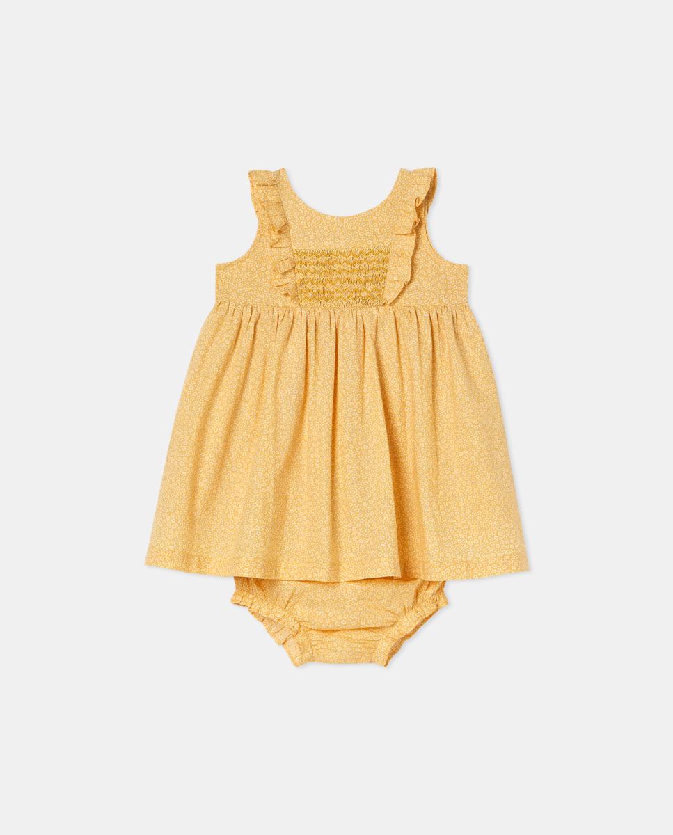 Imagen 0 de Vestido de bebé niña nido de abeja