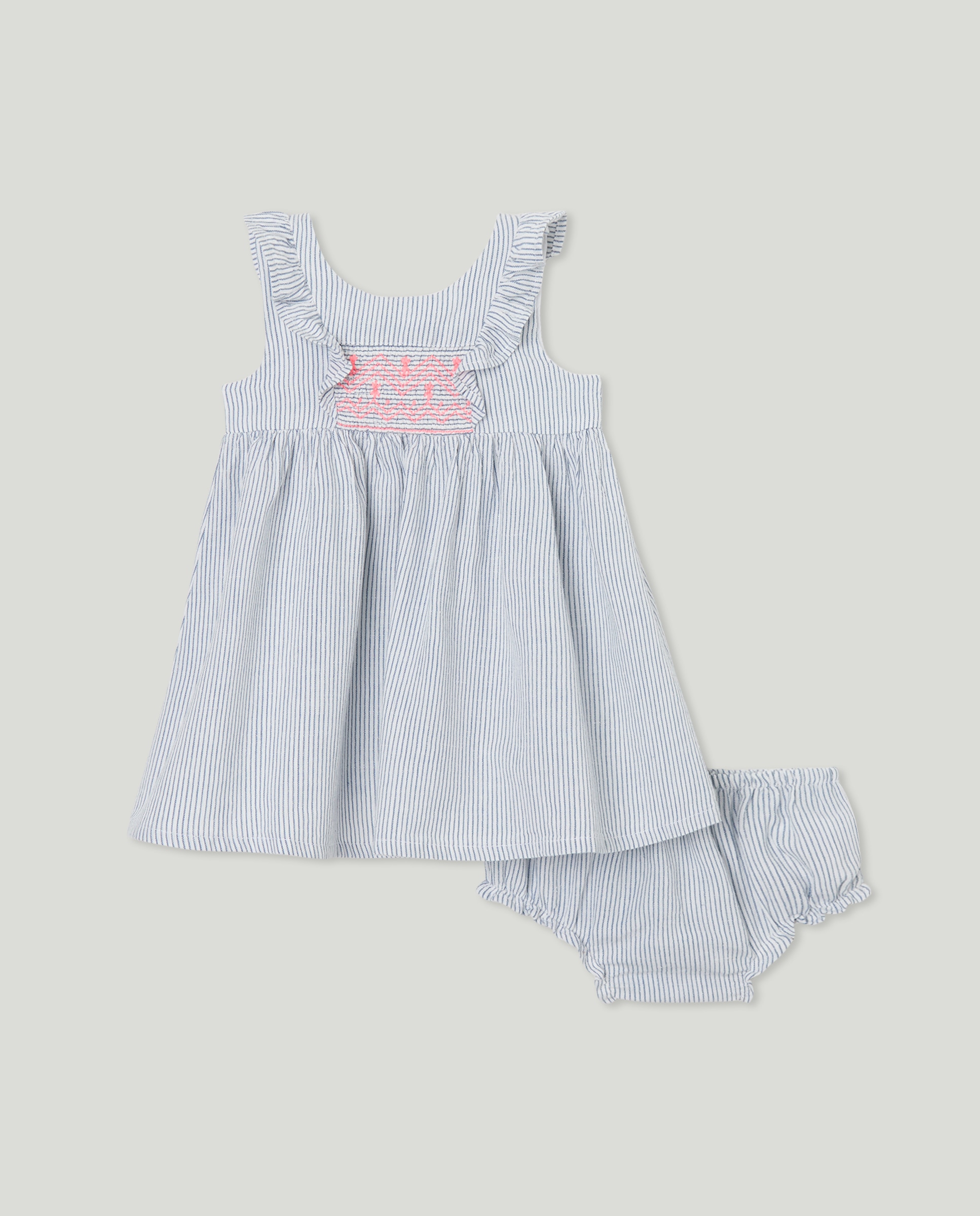 Imagen 0 de Vestido bebé niña rayas contrastes