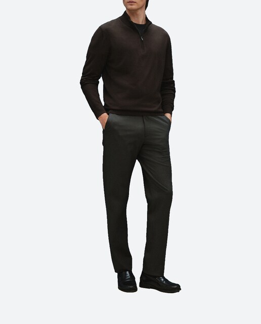 Imagen 0 de Pantalon hombre de vestir de cintura con gomas regular algodón elastómero