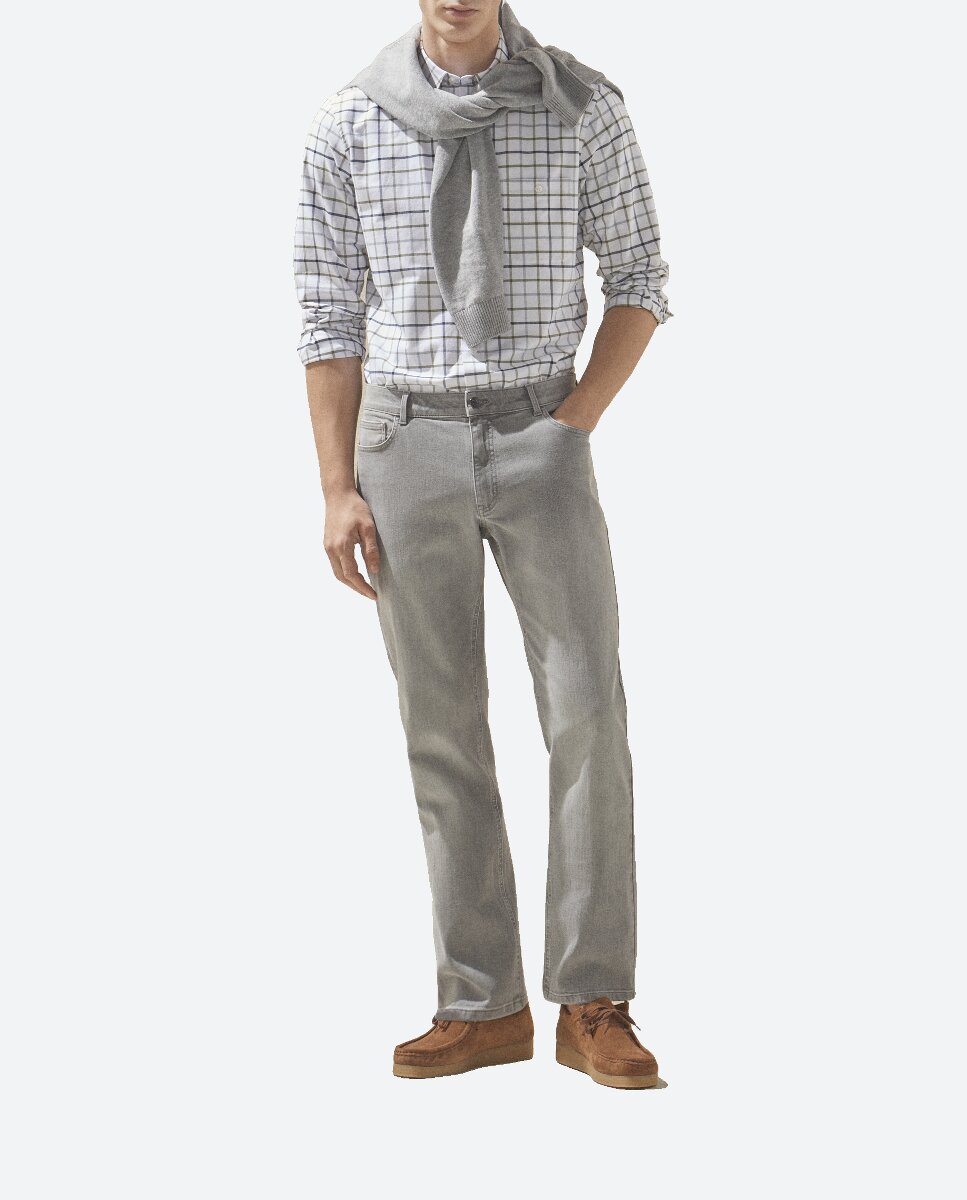 Imagen 0 de Pantalón hombre de cinco bolsillos sport algodón de tejido denim
