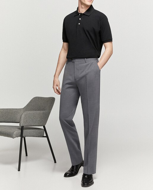 Imagen 0 de Pantalón de vestir de hombre regular beige