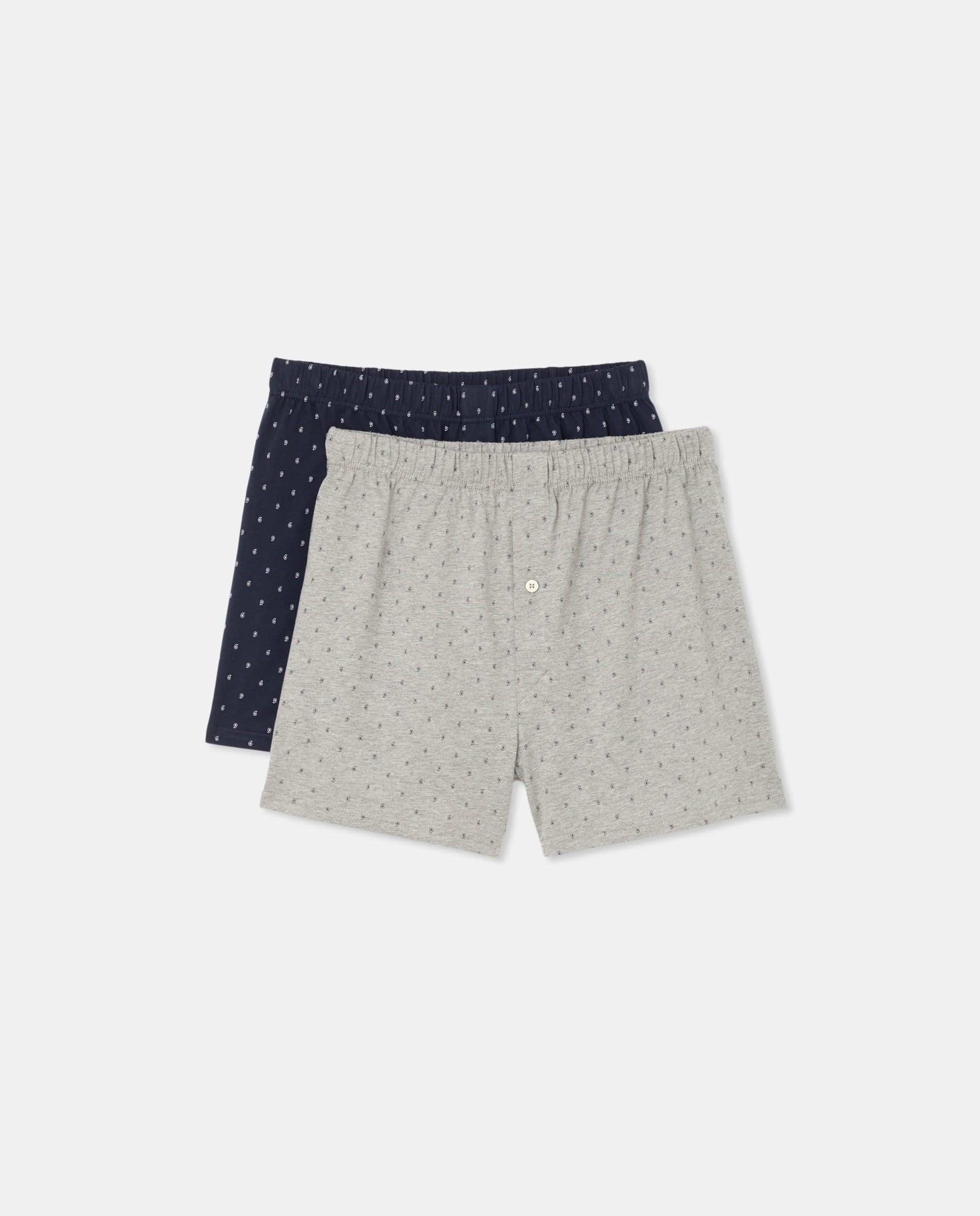 Imagen 0 de Pack de 2 bóxer de punto estampados de hombre en marino y gris