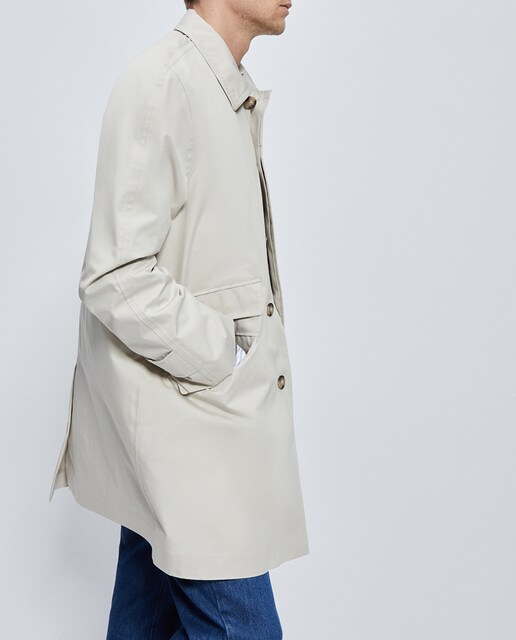 Imagen 0 de Gabardina de hombre termosellada de algodón BCI