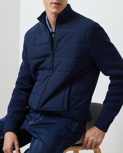 Imagen 0 de Cardigan con cremallera delantero de nylon acolchada de hombre