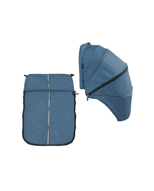 Imagen 0 de Pack de Accesorios Niu para Capazo Ventt: Capota y Cubrepiés azul índigo