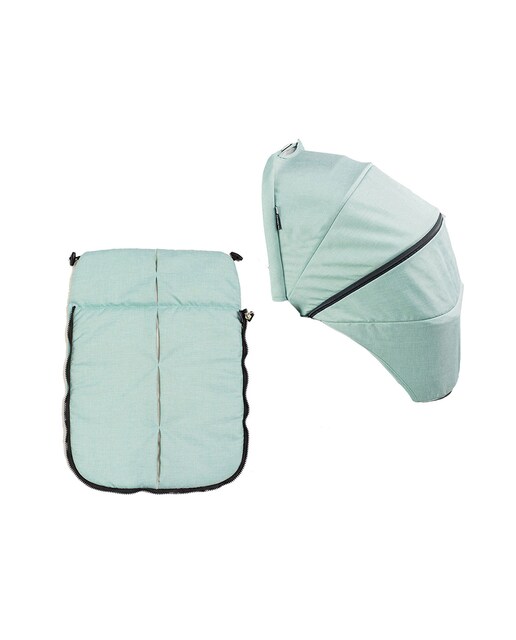 Imagen 0 de Pack de Accesorios Niu para Capazo Ventt: Capota y Cubrepiés verde menta