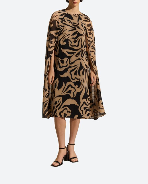 Imagen 0 de Vestido corto de capa estampado