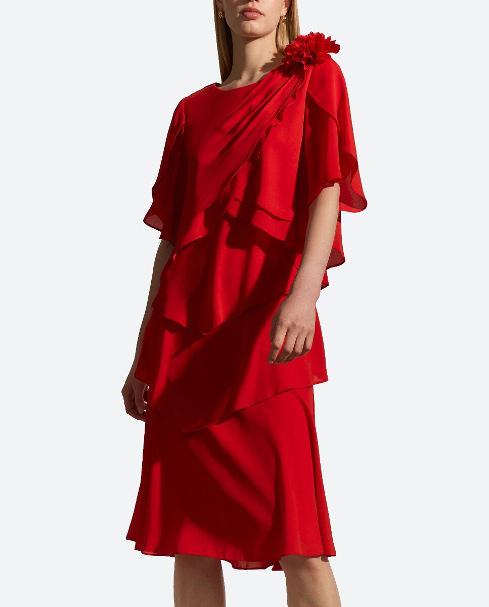 Imagen 0 de Vestido midi multicapas