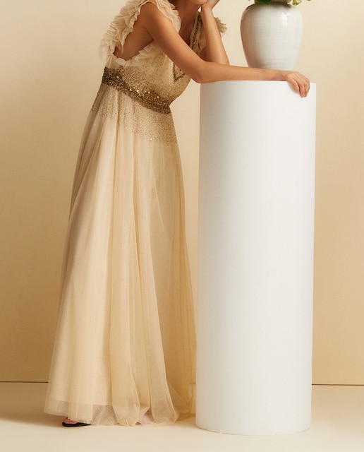 Imagen 0 de Vestido largo con pedrería