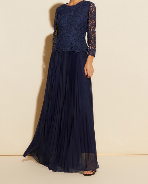 Imagen 0 de Vestido largo con top de encaje