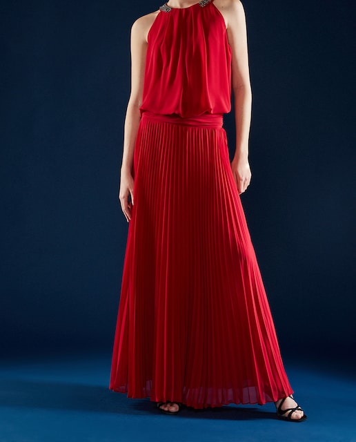 Imagen 0 de Vestido largo con cuello halter