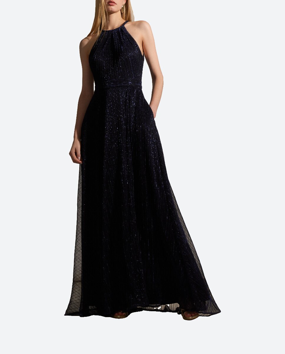 Imagen 0 de Vestido largo de punto lurex