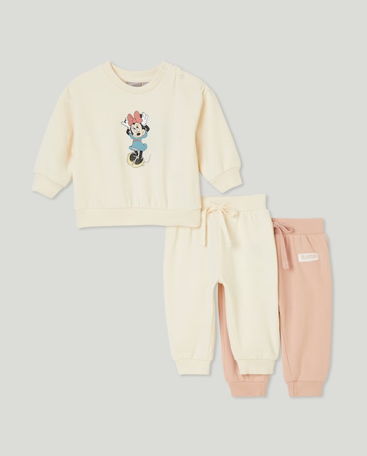 Imagen 0 de Conjunto de bebés sudadera y dos pantalones Minnie