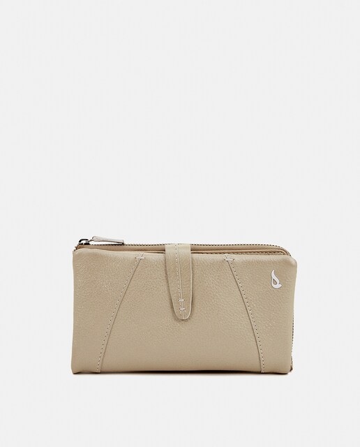 Imagen 0 de Cartera grande de mujer de piel en dorado