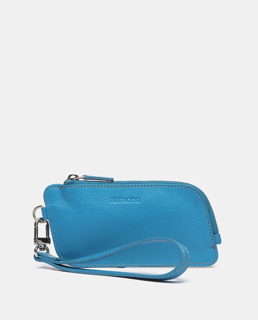 Imagen 0 de Monedero de mujer de piel en azul