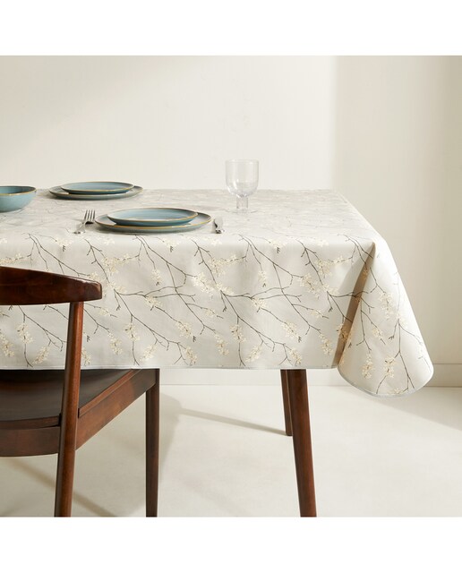 Imagen 0 de Mantel antimanchas PVC Almendro Basics El Corte Inglés