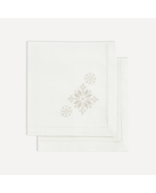 Imagen 0 de Set 2 servilletas algodón Snowflake El Corte Inglés