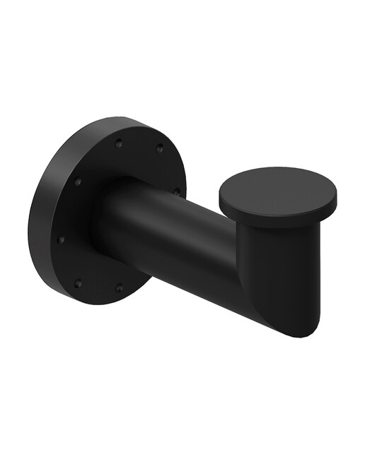 Imagen 0 de Percha de baño individual tipo brazo con embellecedor redondo decorativo e instalación dual Kubic Cosmic