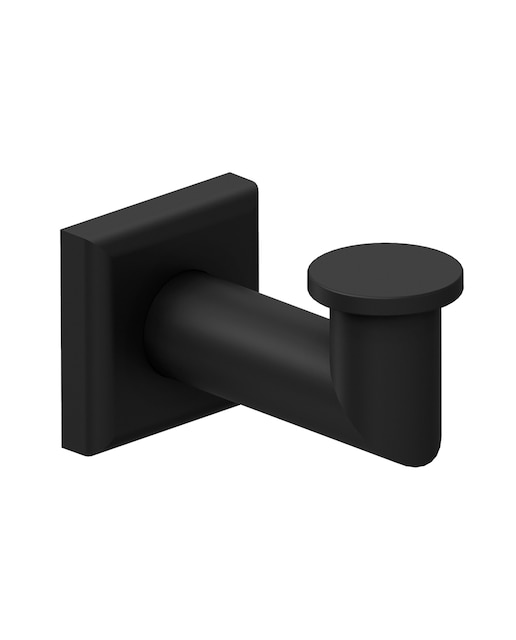 Imagen 0 de Percha de baño individual tipo brazo con embellecedor cuadrado e instalación dual Kubic Cosmic