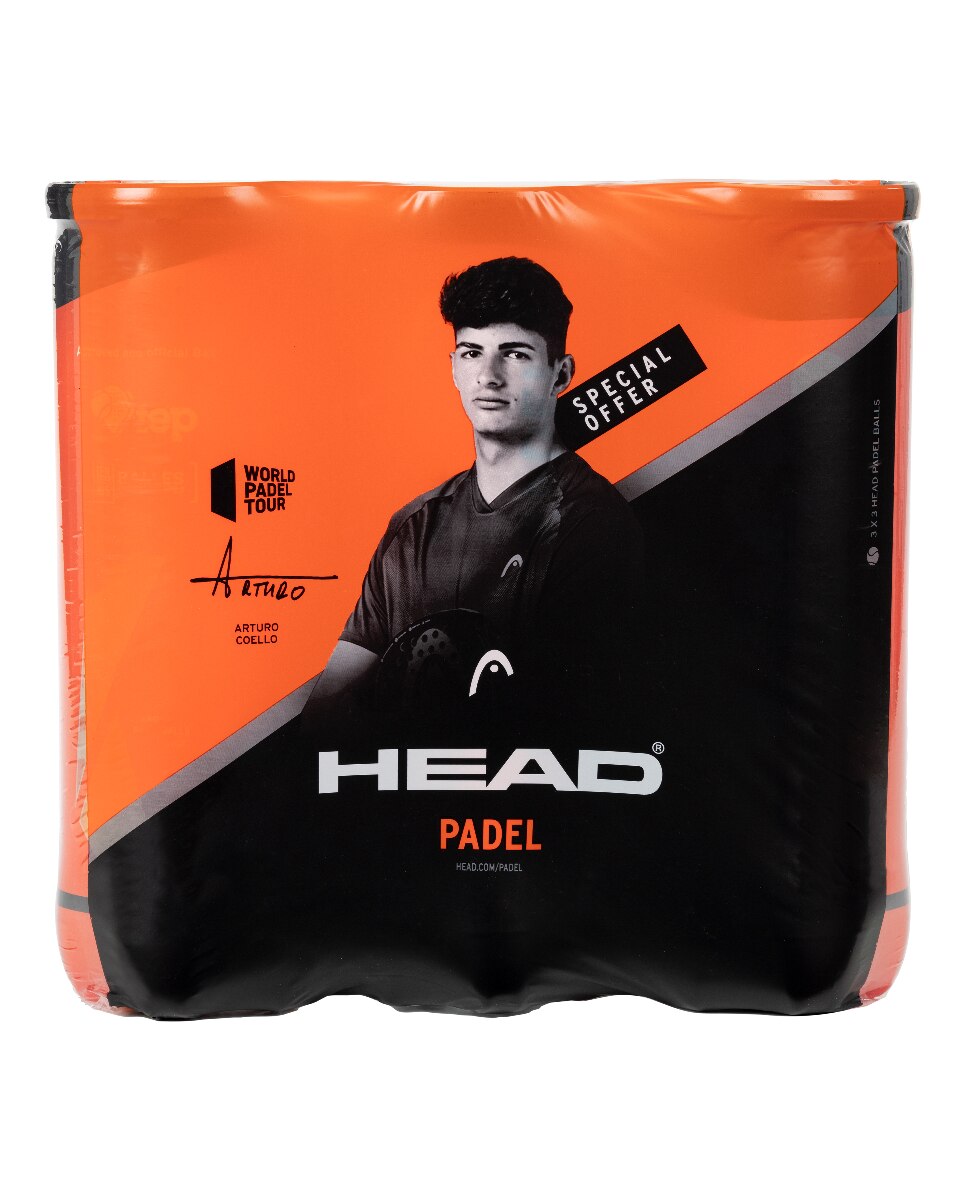 Tripack de bolas de padel Head Amarelo-2