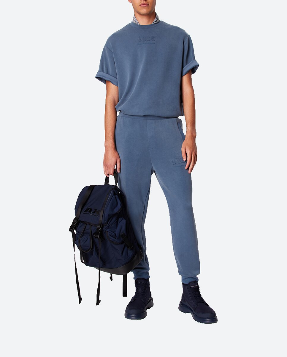 Imagen 0 de Pantalón jogger de hombre en modal interlock con logo en relieve