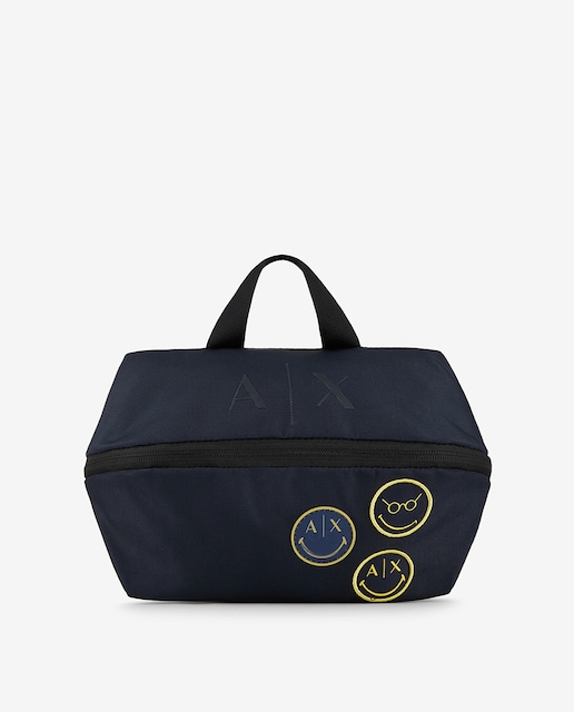 Imagen 0 de Neceser de hombre en nylon azul marino. Cáspsula Smiley