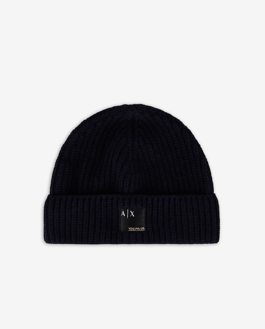 Imagen 0 de Gorro de hombre con vuelta en color azul oscuro. Cápsula You.Me.Us