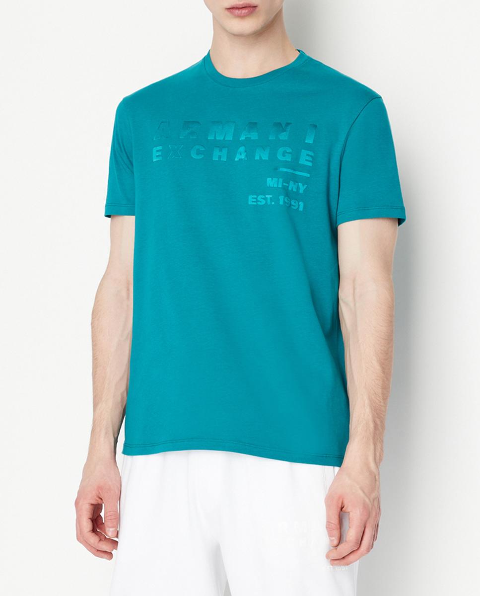 Imagen 0 de Camiseta de hombre regular fit con logo ARMANI EXCHANGE semi-brillante