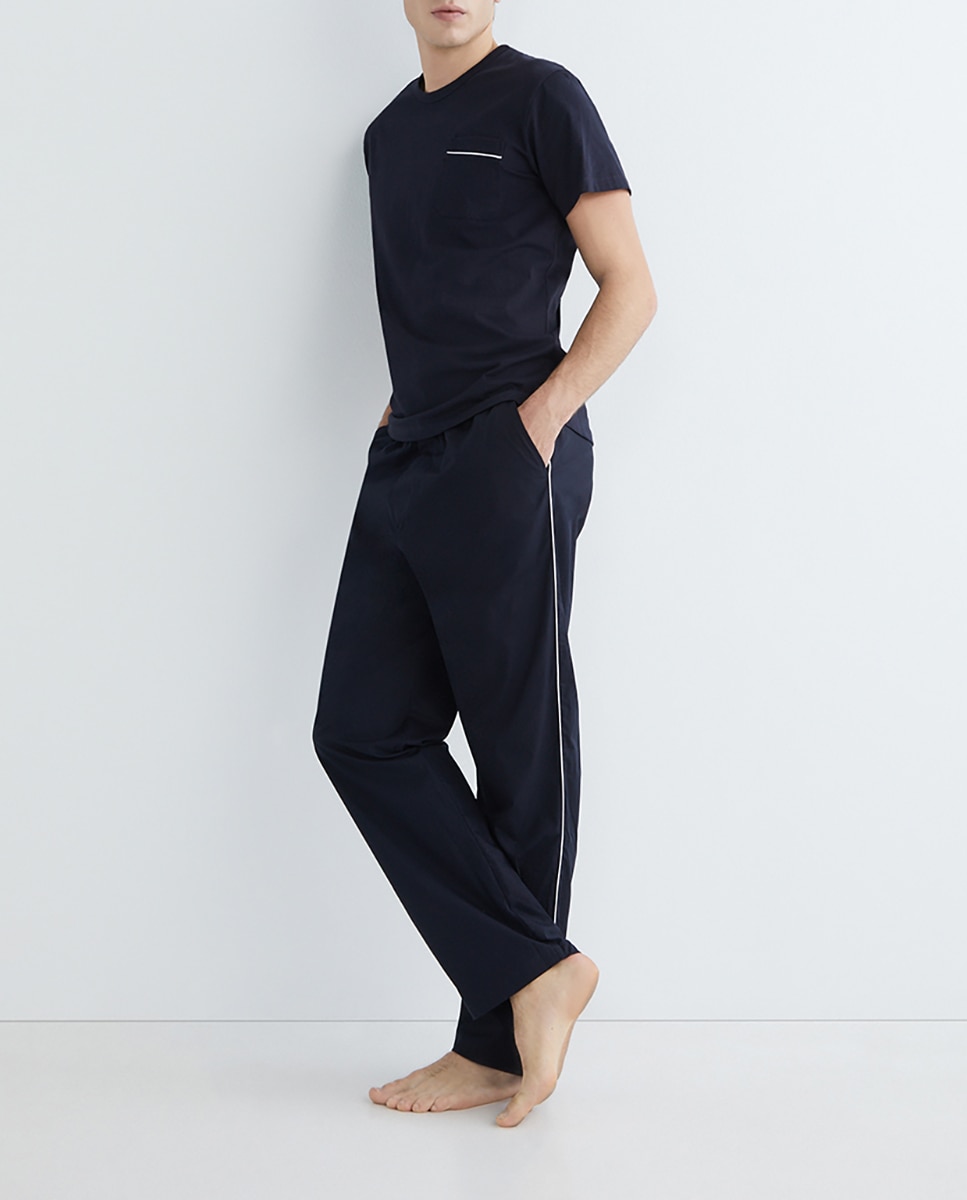 Imagen 0 de Pijama hombre camiseta con pantalón tejido